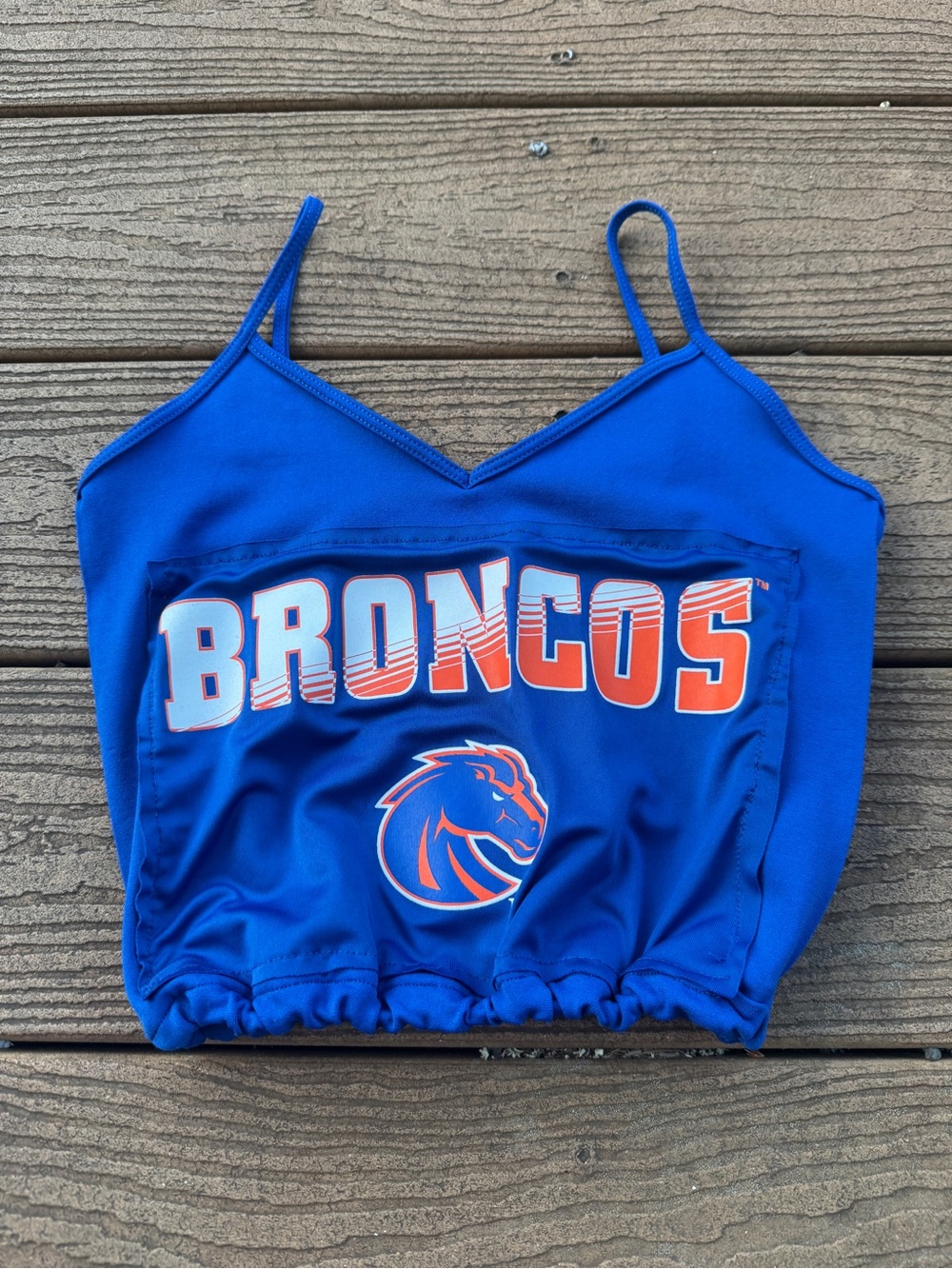 Boise State Blue Cropped Tank Top
